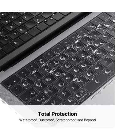 Afterplug MacBook Keyboard Cover (EU ISO Layout) + Mac OS Shortcuts Sticker Ultra Thin Keyboard Protector for M2 MacBook Air 13" 15" and M1 M2 M3 MacBook Pro 14" 16" Tinted - Buy Online on GoSupps.com