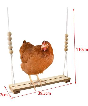Dciustfhe Chicken Swing Toy for Natural Safe Wooden Accessories Durable Perch Ladder for Poultry Run Rooster Hens - Buy Online on GoSupps.com