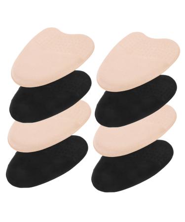 Beaupretty 4 Pairs Invisible Half Foot Pads Foot Pads Forefoot pad Non-Slip Half pad Insole Faux Leather Sponge Metatarsal Cushion high Heels Soft Forefoot Pads Foot Cushion Pads