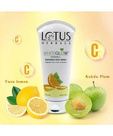 Lotus Herbals WhiteGlow Vitamin C Radiance Face Wash For dark spots and dull skin Antipollution 100g - Buy Online on GoSupps.com