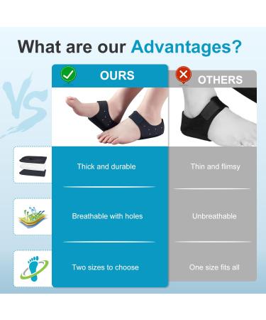 Buy Heel Supports for Heel Pain Relief - Plantar Fasciitis Heel Cups | Black (Small) - Best for Heel Spur & Bursitis - Buy Online on GoSupps.com