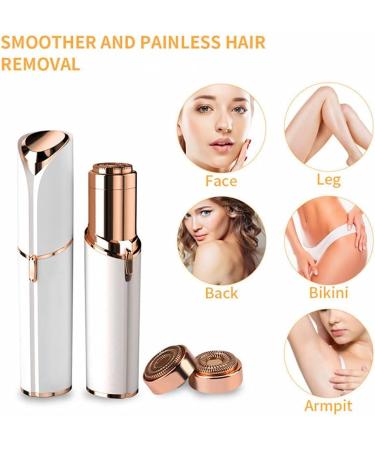 Nandaga Facial Hair Remover Replacement Heads for Women's Painless Flawless Hair Remover (Only Fit Gen 2) for Good Finishing and Well Touch 18K Rose Gold-Plated Blade Head With Cleaning Brush -Rose - Buy Online on GoSupps.com