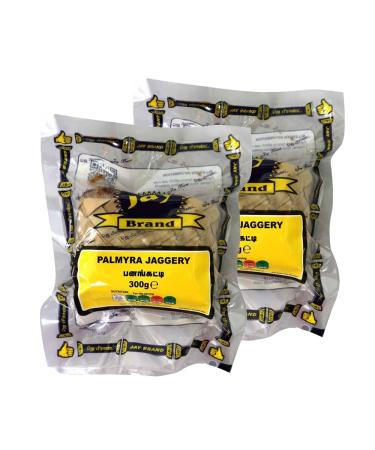 Jay Brand Palmyrah Jaggery | 300G | Natural Sweetener | No Preservatives Added |Gluten Free | Indian Origin (Pack of 2)
