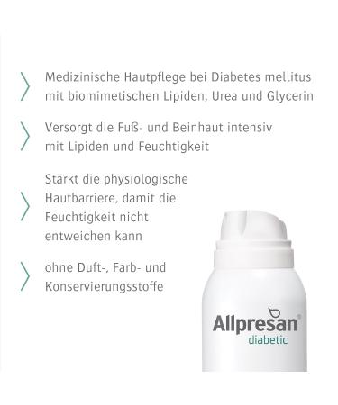 Allpresan Diabetic Intensive + Repair Urea Foam Cream | 200ml for Very Dry & Cracked Foot Skin | Ideal for Diabetes Mellitus - Buy Online on GoSupps.com