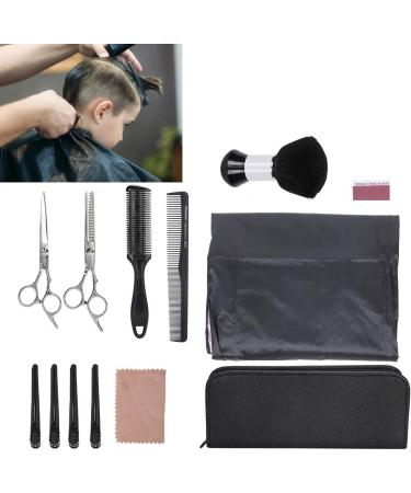 Qukaim Thinning Scissors Hairdressing Tool Set Professional Thinning Flat Scissors Salon Apron Cutting Comb Haircut Brush - Buy Online on GoSupps.com