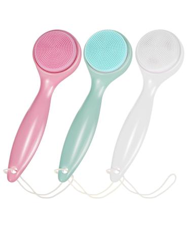 Beaupretty Facial Brush 3 Pieces Facial Cleansing Manual Face Scrubber Face Wash Brush Soft Silicone Facial