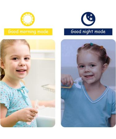 Vicloon Kids U Shaped Toothbrush Set - 2 Pack Silicone Brush Head, Non-Slip Handle - Light Yellow & Pink (Ages 7-12) - Buy Online on GoSupps.com