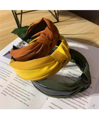 WENLII Women's Leather Patchwork Headband in Color D - Stylish Fabric Headwear and Hair Accessory - Buy Online on GoSupps.com