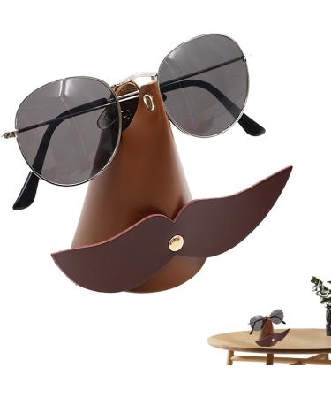 Jiangbao Beard Holder - Creative Nose-Shaped Glasses Rack for Sunglasses | PU Leather Beard Glasses Organizer for Home & Table - Buy Online on GoSupps.com