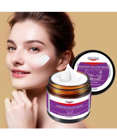 ENVISHA Handmade Whipped Tallow Cream - 100% Organic & All-Natural Hydrating Skin Care for Face & Body (2 oz - Buy Online on GoSupps.com