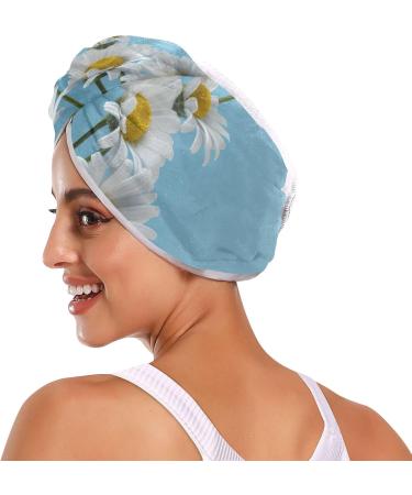 Buy Daisy Hair Towel 2 Pack - Super Absorbent Quick Dry Hair Turbans for Women & Girls | Fast International Shipping - Buy Online on GoSupps.com
