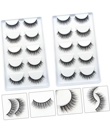 minkissy 10 Pairs Fake Eyelashes 5d Magnetic Eyelashes Reusable Flase Lash Cosplay Lashes Short Fake Eye Lashes Stick on Eyelashes False Lashes Faux Lashes Miss Chemical Fiber Natural - Buy Online on GoSupps.com