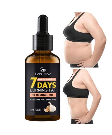 Abdominal massage oil - 30 ml body massage oil - fat burning slimming oil abdominal massage oil for burning fat and tightening the abdomen Wukesify garlic 30 ml