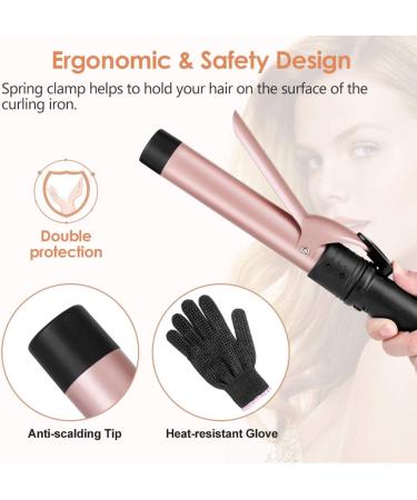 6-IN-1 Professional Curling Wand Set with 6 Interchangeable Ceramic Barrels - Rose Gold - Buy Online on GoSupps.com