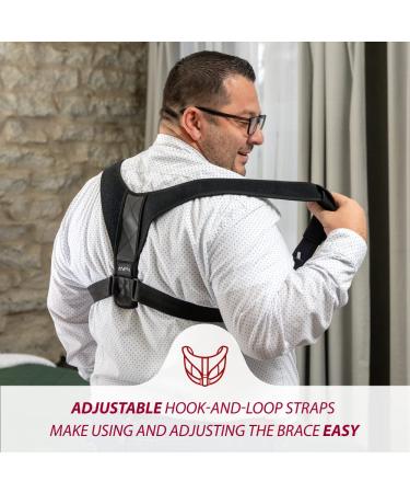 Adjustable Back Corrector Brace for Women & Men - Posture Support for Collarbone & Shoulder Blade - Plus Size Padded Clavicle Corrector - Black 2X/3X (Pack of 1) - Buy Online on GoSupps.com
