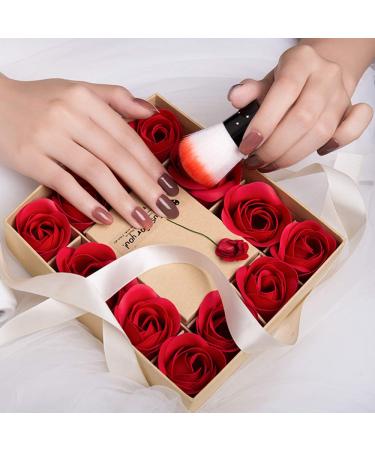 Kalolary 6Pcs Nail Art Dust Brush Set - Makeup & Nail Cleaning Kabuki Brushes for Cosmetic & Nail Art - Colorful - Buy Online on GoSupps.com