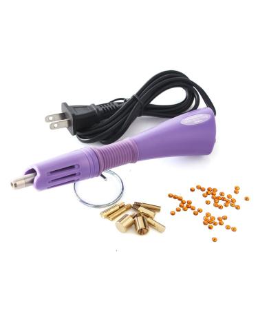 Hotfix Rhinestone Applicator, 7 in 1 Professional Iron-on DIY Hot Fix Tool  Rhinestone Setter Applicator Wand Crystal Gem Tool Kit with 7 Different  Sizes Tips and Support Stand (Purple) American Standard1