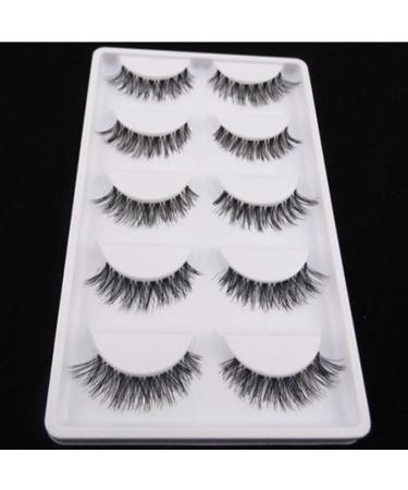 Bluelans 5 Pairs Soft Long Black Cross False Eyelashes Makeup Eye Lash Extension - Buy Online on GoSupps.com