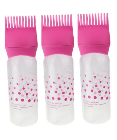 3 pi ces Lot de Bouteilles Applicatrices Peigne pour Coloration et Soin des Cheveux Secs Ab m s Flacons Gradu s pour Teinture Teinture et Huile Capillaire Faciles Utiliser et