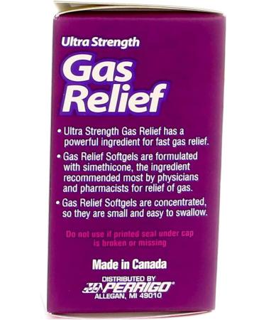 Gas Relief Ultra Strength Softgels - Fast Gas Relief with Powerful Ingredient - 60 Softgels - Buy Online on GoSupps.com
