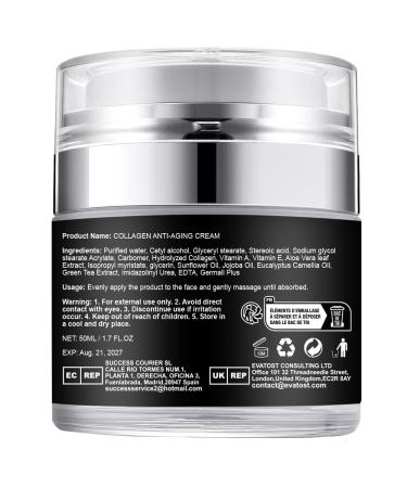 REVANEL Premium Collagen Complex with Hyaluronic Acid 100% Organic Face Cream Hydrating Anti-Aging & Nourishing Skincare 50ml / 1.7 fl.oz. - Buy Online on GoSupps.com