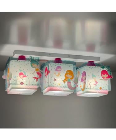 Buy Dalber 3-Light Mermaids Ceiling Lamp for Children's Room - E27 | International Shipping - Buy Online on GoSupps.com
