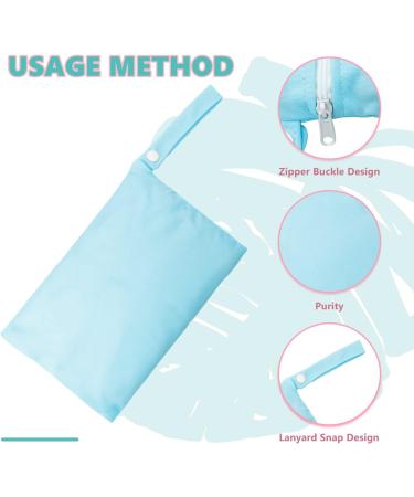 CHEERYMAGIC Wet Bag Baby Cloth Nappy Wet Bags Waterproof Wet Dry Bag Outdoor Organiser Bag for Baby Items 2 Zipper Pockets Washable Travel Dry Wet Bag for Beach Pool Daycare Gym A4-CSNBD (Blue) - Buy Online on GoSupps.com