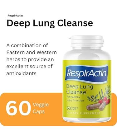 Deep Lung Cleanse 60 Veggie Caps - Herbal Respiratory Supplements for Clearer Breathing - Buy Online on GoSupps.com