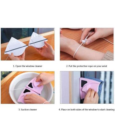 High-Rise Glass Cleaner Artifact Household Double-Layer Window Window Cleaner Scraper Wash Glass Window - Buy Online on GoSupps.com