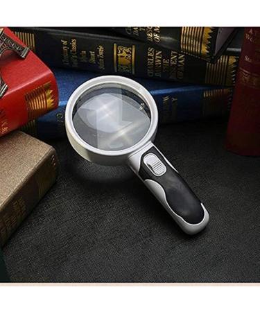 Glass Holding Reading Magnifier 20 Times High Definition Double Lens Glass 80mm with LED Lights Loupe Made in China - Buy Online on GoSupps.com