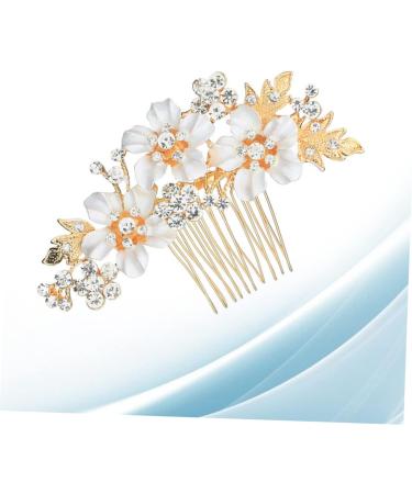 CALLARON Women Rhinestone Hair Comb Tiara Rhinestone Hairpin Floral Headdress Flowers Bride Comb Hair Comb Headpiece - Buy Online on GoSupps.com