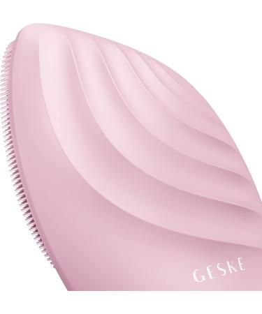 Geske SmartAppGuided Sonic Facial Brush 5 in 1 - Electric Silicone Cleaning & Massager in Pink | Professional Facial Care Device for Radiant Skin - Buy Online on GoSupps.com