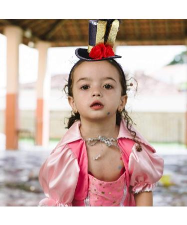 minkissy Circus Headband With Glitter Ribbon Flower And Top Hat Hair Hoop For Kids Birthday Halloween Party - Buy Online on GoSupps.com