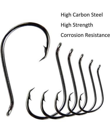 150PCS Circle Hooks Saltwater Fishing Hooks Kit | High Carbon Steel Offset Octopus Catfish Hooks Assortment | Sizes #1-5/0 - Buy Online on GoSupps.com