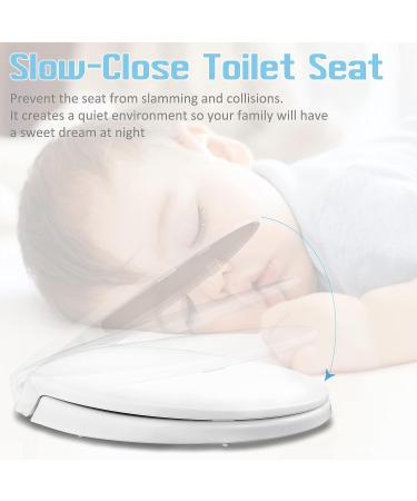Soft Close Elongated Toilet Seat for TOTO Toilets | Heavy Duty, Replaceable | Oval, White - Buy Online on GoSupps.com