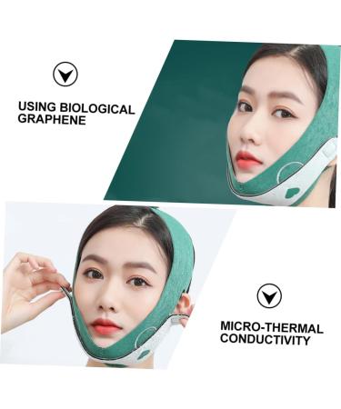 WOONEKY 1pc Thin Face Belt Face Lifting Belt Lift Mask Tightening Band Strap Graphene Green 60X10.5X1cm Green - Buy Online on GoSupps.com