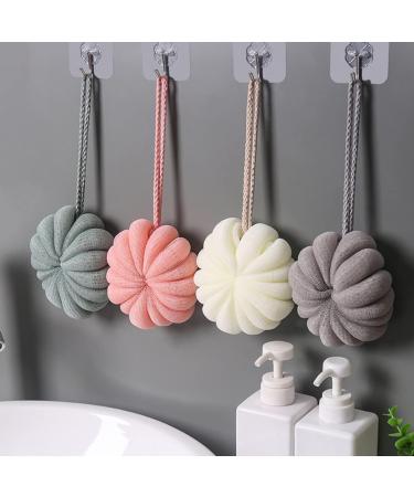 ABOOFAN 8 Pcs Pumpkin Bath Flowers | Cute Loofah Scrubber & Shower Puff for Kids | Skin-Friendly Bathing Sponge & Body Wash Essentials - Buy Online on GoSupps.com