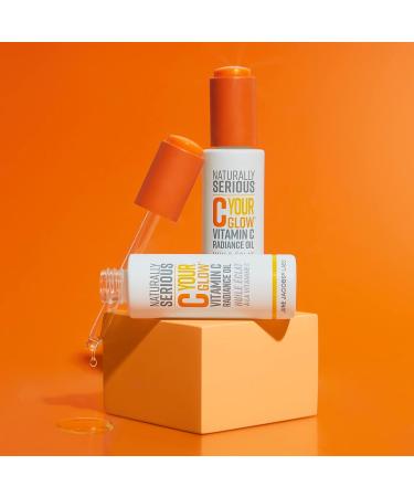Naturally Serious C Your Glow Vitamin C Radiance Oil | Brightening Vegan Skincare for Glowy Skin | Cruelty-Free Face Oil - Buy Online on GoSupps.com