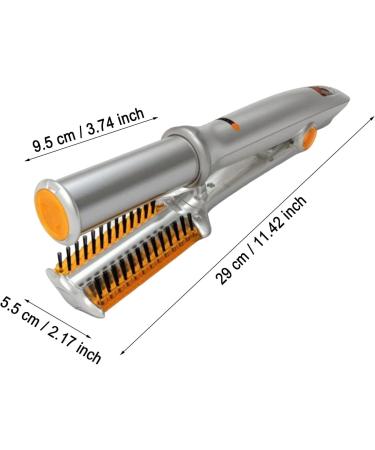 2 in 1 Rotating Curling Iron & Straightener - Fast Heat Professional Hot Brush Styler for All Hair Types - Buy Online on GoSupps.com