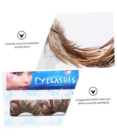 FRCOLOR 3 Pairs Yellow Fake Eyelashes with Adhesives - Premium Quality Eyelashes for International Shipping - Buy Online on GoSupps.com