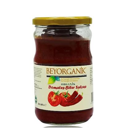 Beyorganik - Organic Domates Biber Sal as - Bio Paprikamark and Tomatas Mark (660cc) - Paprikamark and tomato paste Turkish sweet - mild - 100% - 100% - without salt additives - no additives ...