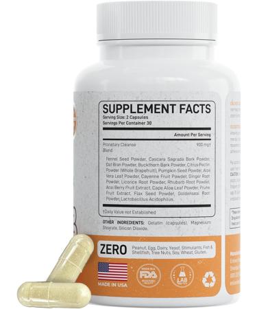 Enliven Gentle Colon Cleanse | Daily Detox & Weight Loss | Natural Herb Blend for Digestive Health | Made in the USA - 60 Capsules - Buy Online on GoSupps.com