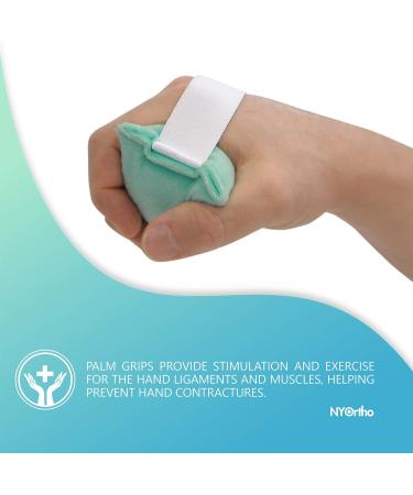 NYOrtho Palm Grips Hand Contracture Cushions with Elastic Band - Sweat Resistant & Machine Washable - Regular 2 Pack - Buy Online on GoSupps.com