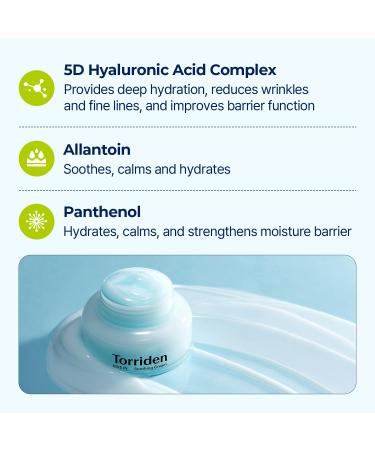 Torriden DIVE-IN Hyaluronic Acid Soothing Cream 3.38 fl oz | Best Facial Moisturizer for Sensitive Dry Skin | Fragrance-free Vegan Cruelty-Free - Buy Online on GoSupps.com