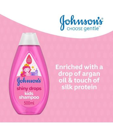 Johnson's Shiny Drops Kids Shampoo 500ml - Gentle & Nourishing Shampoo for Shiny Hair - Buy Online on GoSupps.com