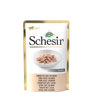 Schesir Cat Jelly Salmon Tuna, Wet Cat Food, 20 sachets x 85g