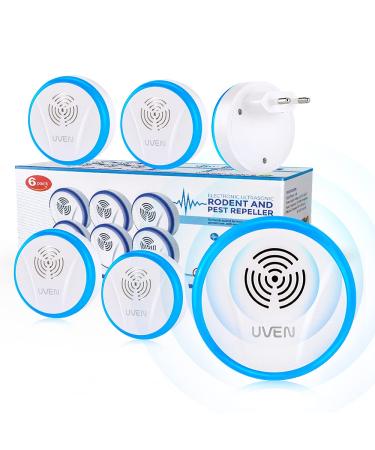 Ultrasound pest control 6 pieces electrical insect preservent mosquito protection interiors plug-in pest repeller for mosquito mice spider cockroaches fly wasps fleas blue 2803b