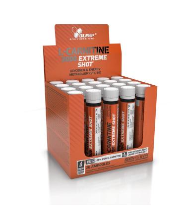 5 x Olimp L-Carnitine 3000 Extreme Shot 20x25ml ampoules cherry (pack of 5)