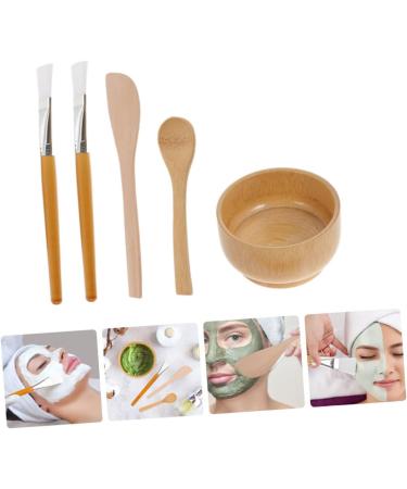 Applicator Brush 1 Set Bowl Set Mud Mixing Tool Facial Mud Brush Stirring Spatula Body Butter Applicator Diy Tools Clay Tools Diy Bowl Essential Oil Bowl Facial Wooden - Buy Online on GoSupps.com