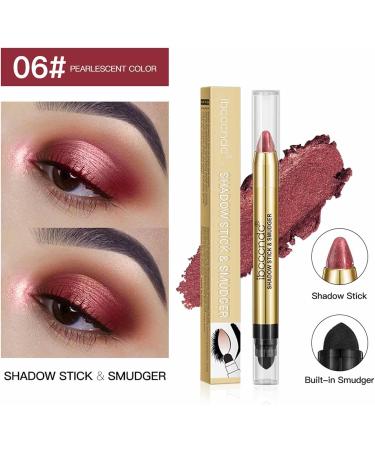 Shadow Pencil | 2-end Natural Waterproof Eyeshadow Stick | Long Lasting Shimmer Cream Eyeshadow Pencil Crayon for Favor 6# - Buy Online on GoSupps.com